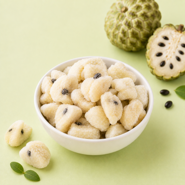 IQF Frozen Custard Apple (Sitafal) — placeholder artwork, product photography pending