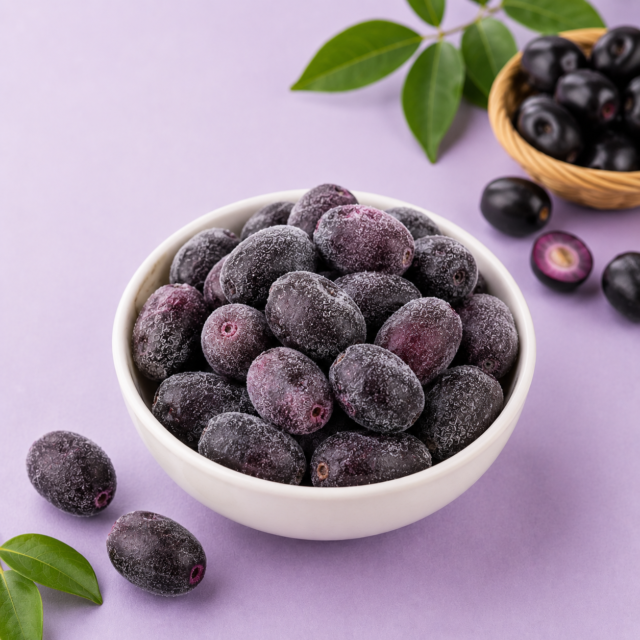 IQF Frozen Jamun — placeholder artwork, product photography pending