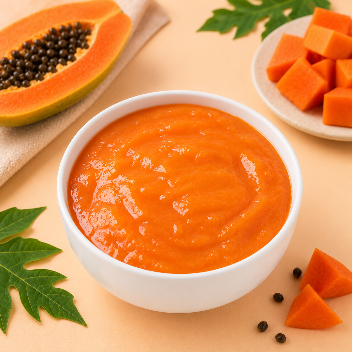 Frozen Papaya Pulp — placeholder artwork, product photography pending