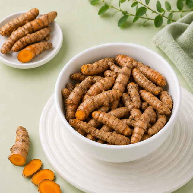 IQF Fresh Turmeric — placeholder artwork, product photography pending